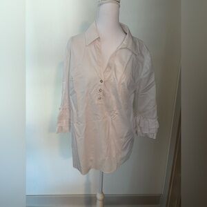 Lilly Pulitzer Judith top white button up size m